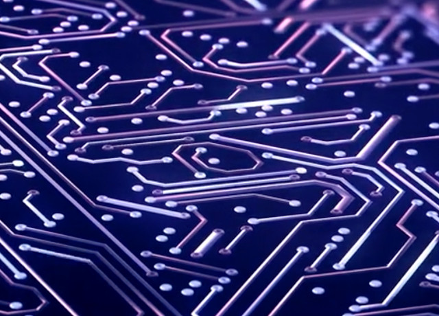 Closeup of a circuit board